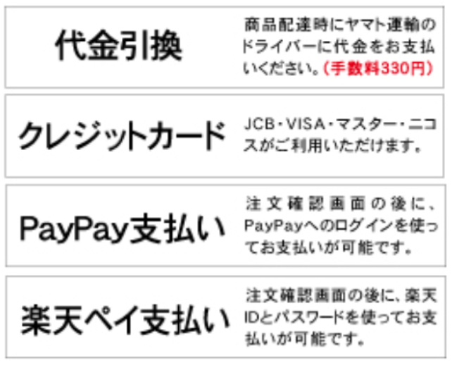 お支払い方法
